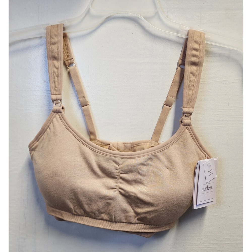 New Auden Women's Beige Nursing & Pumping Bra Adjustable Straps Size S